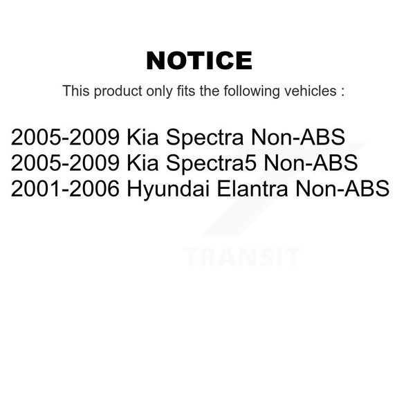 Front Rear Wheel Bearing And Hub Assembly Kit For Hyundai Elantra Kia Spectra Spectra5